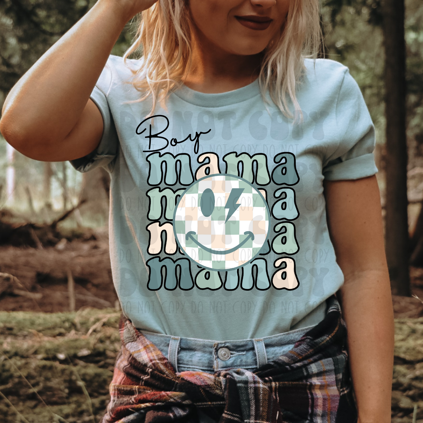 BOY MAMA BLUE/TEALS - DTF TRANSFER