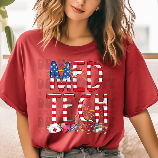 MED TECH PATRIOTIC - DTF TRANSFER
