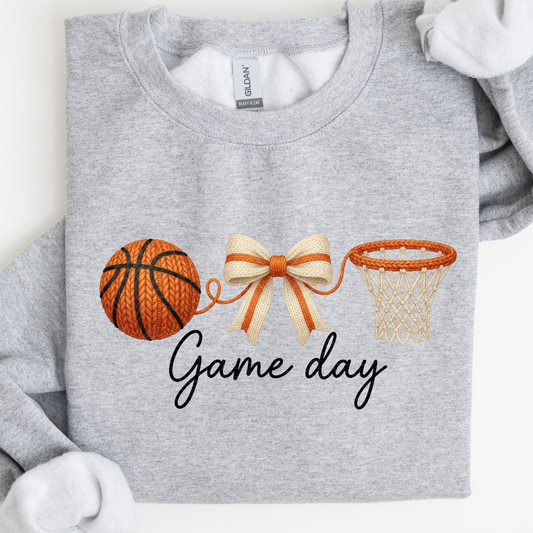 BASKETBALL FAUX YARN GAME DAY - DTF TRANSFER