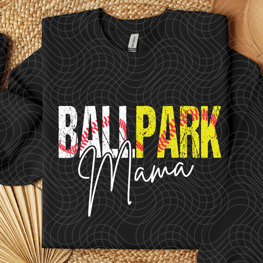 BALLPARK MAMA, BASEBALL & SOFTBALL - DTF TRANSFER