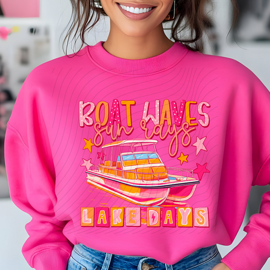 BOAT WAVES BRIGHT COLORS - DTF TRANSFER