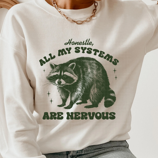 NERVOUS RACOON - DTF TRANSFER