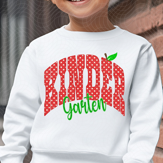 KINDERGARTEN APPLE - DTF TRANSFER