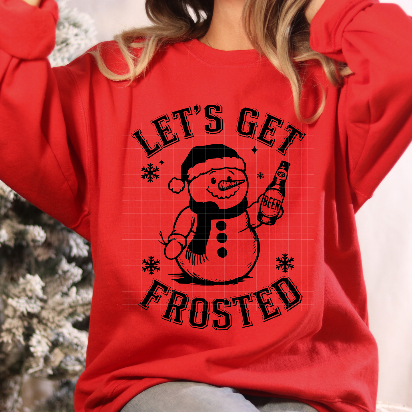 SNARKY LETS GET FROSTED BLK - DTF TRANSFER