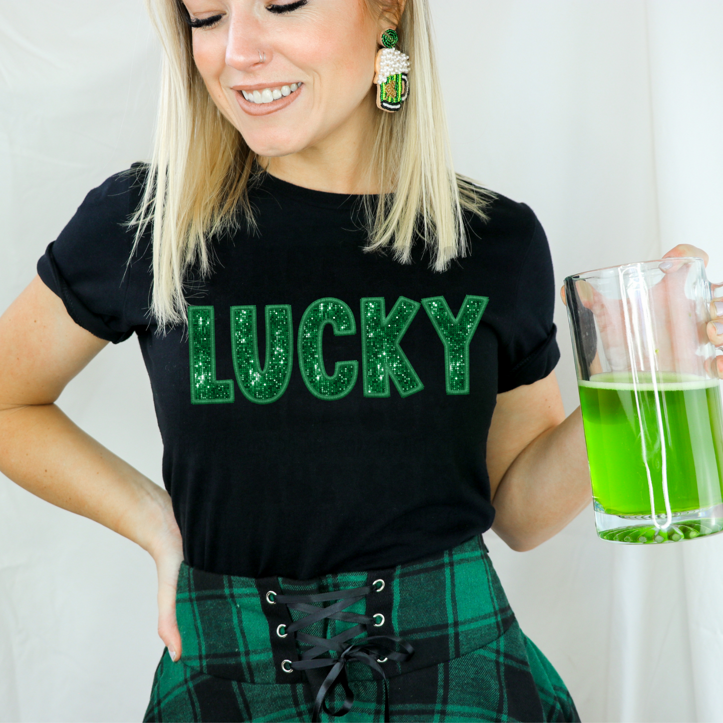LUCKY FAUX SEQUINS - DTF TRANSFER