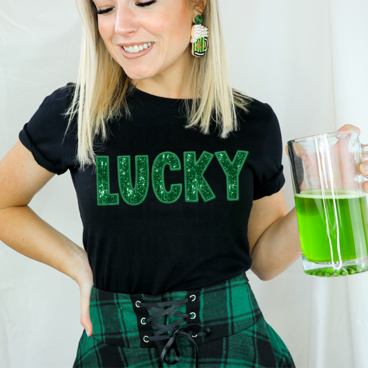LUCKY FAUX SEQUINS - DTF TRANSFER