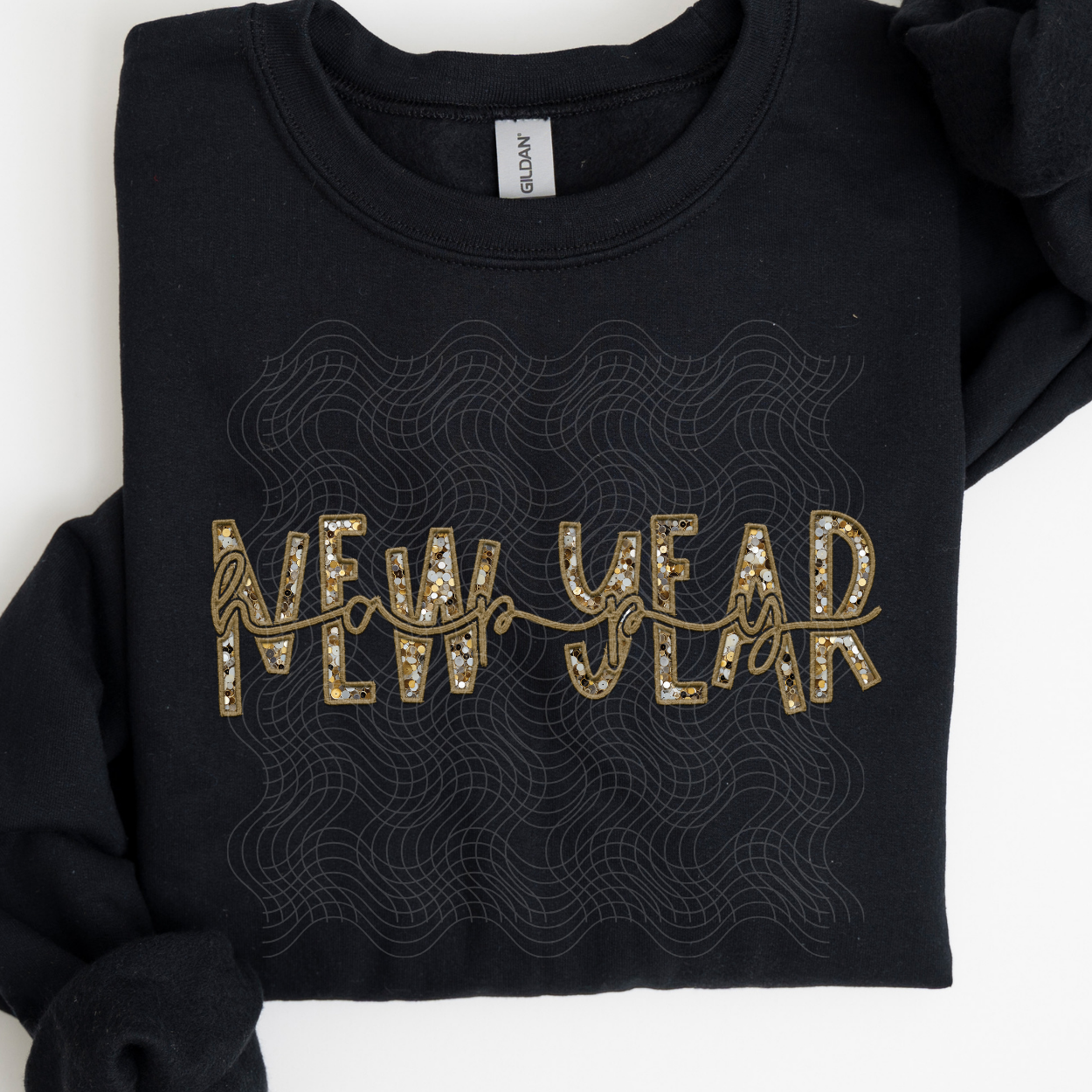 NEW YEAR FAUX EMBROIDERY - DTF TRANSFER