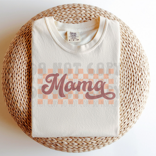 MAMA SCRIPT CHECKERED - DTF TRANSFER