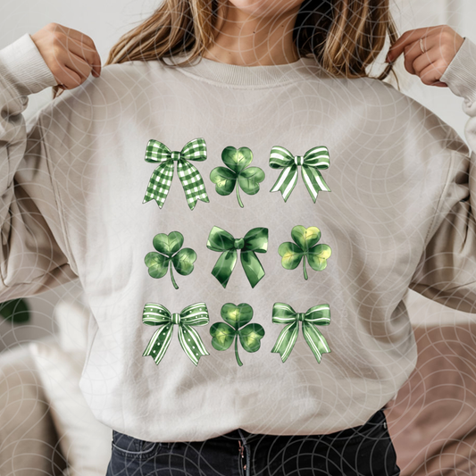 BOWS AND CLOVERS - DTF TRANSFER
