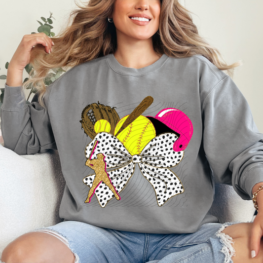 SOFTBALL BOW BUNDLE - DTF TRANSFER