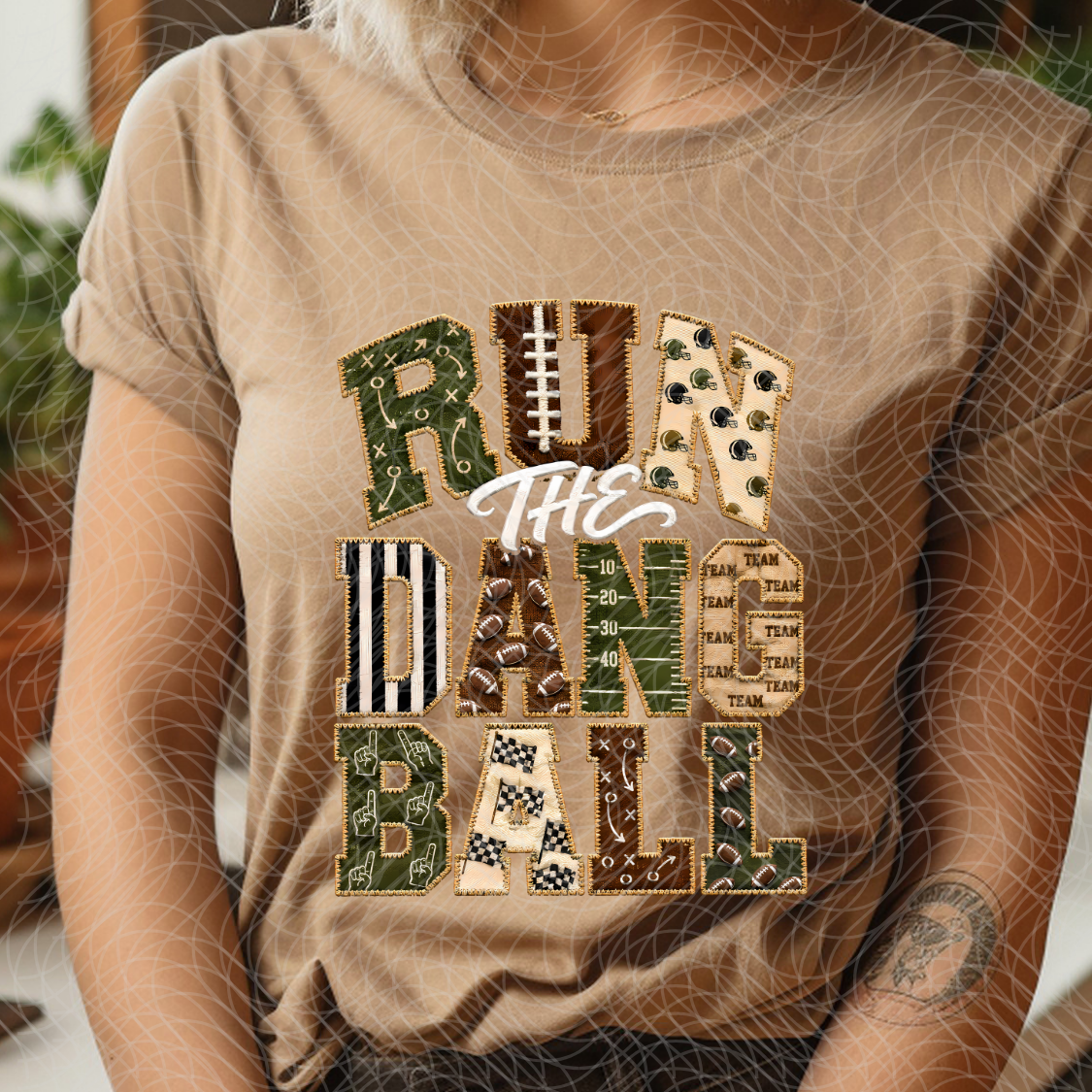 RUN THE DANG BALL FOOTBALL - DTF TRANSFER