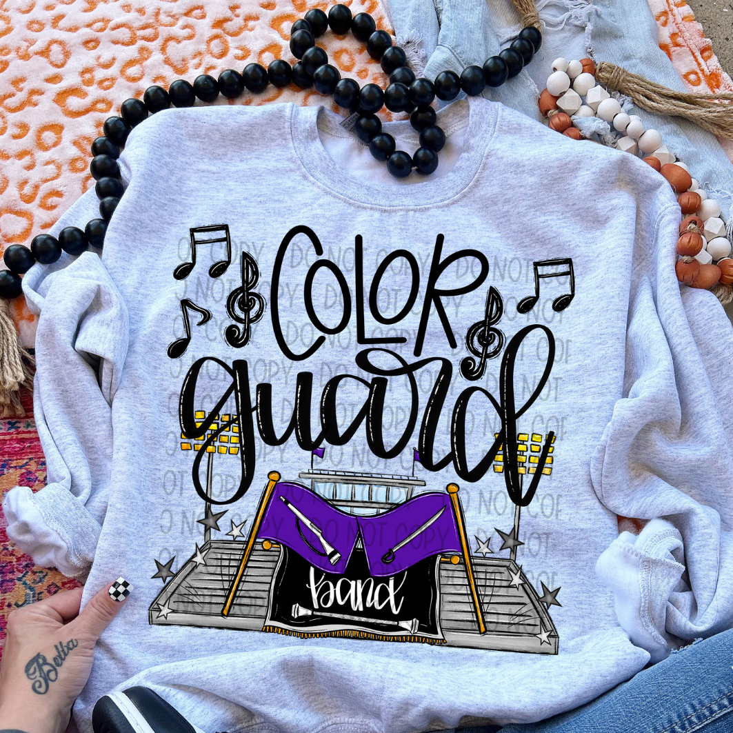 COLOR GUARD PURPLE - DTF TRANSFER