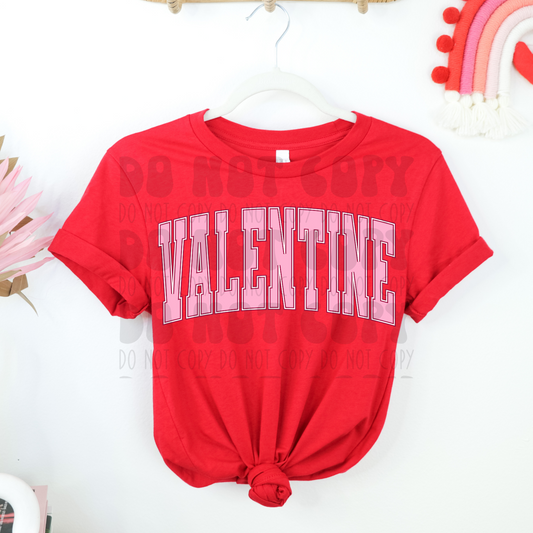 VALENTINE PINK VARSITY - DTF TRANSFER