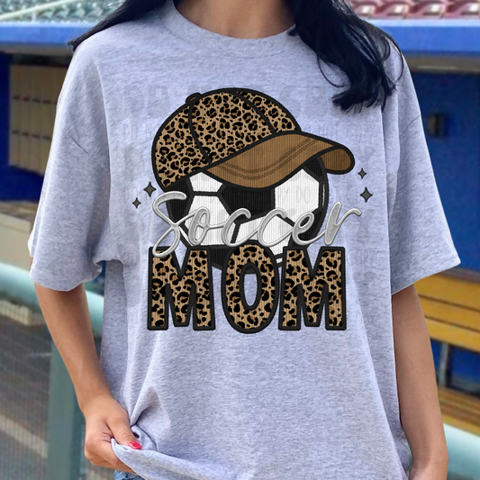 SOCCER MOM HAT FAUX EMBROIDERY - DTF TRANSFER