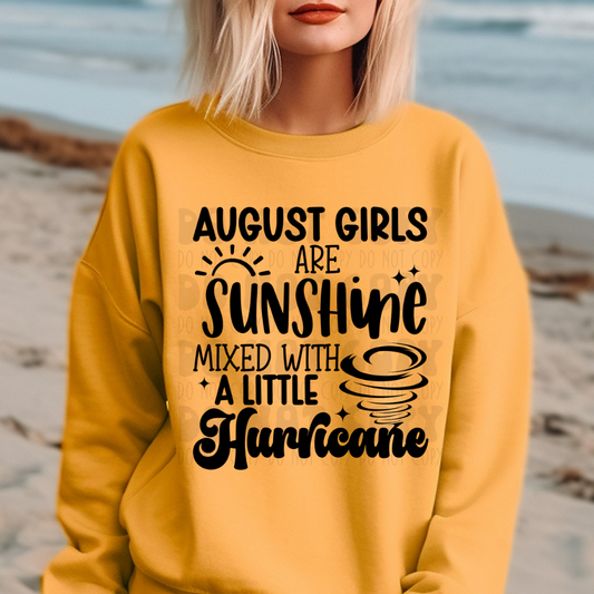 AUGUST GIRLS, SUNSHINE MIXED WITH HURRICANE - DTF TRANSFER