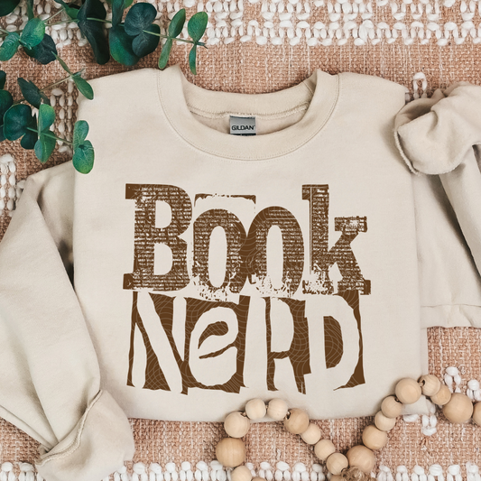 BOOK NERD BROWN - DTF TRANSFER