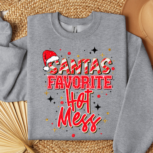 SANTAS FAV HOT MESS - DTF TRANSFER