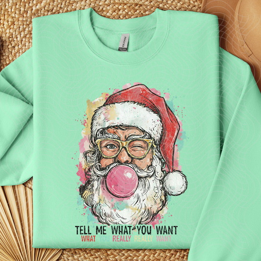 TELL ME BLK TEXT DISTRESSED - DTF TRANSFER