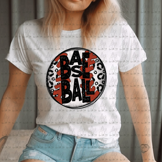 BASEBALL LEOPARD PATTERN BALL - DTF TRANSFER