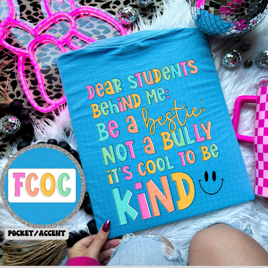 BE KIND - FCOC POCKET - DTF TRANSFER