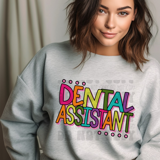 DENTAL ASSISTANT COLORFUL - DTF TRANSFER