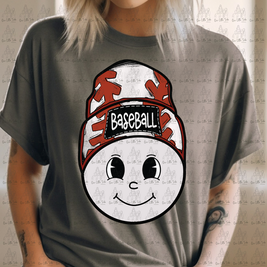 BASEBALL SMILEY - DTF TRANSFER