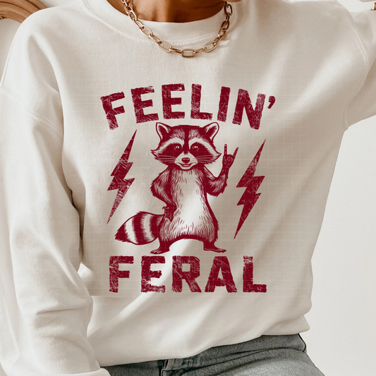 FEELIN FERAL RACOON - DTF TRANSFER