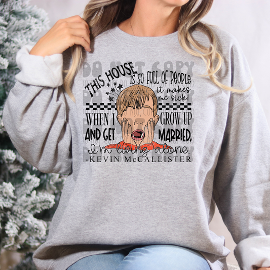 THIS HOUSE BLK TEXT - DISTRESSED - DTF TRANSFER