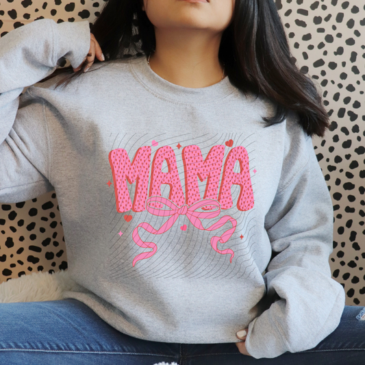 MAMA POLKA DOT WITH BOW - DTF TRANSFER