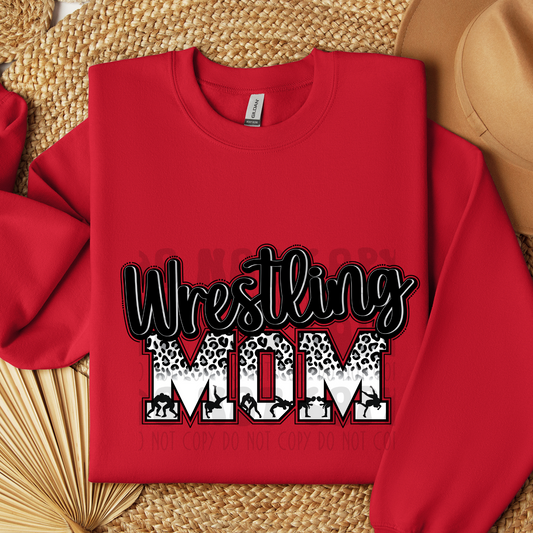 WRESTLING MOM BLACK - DTF TRANSFER