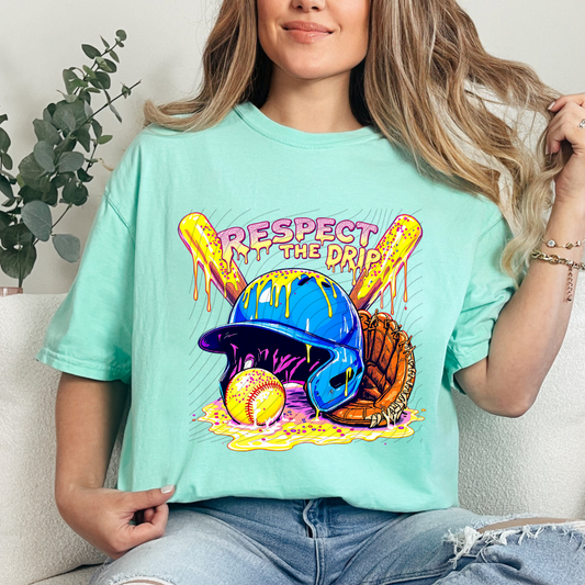 RESPECT THE DRIP SOFTBALL - DTF TRANSFER