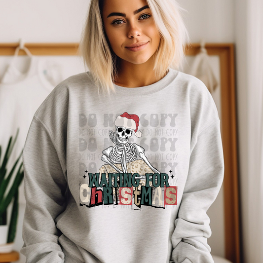 WAITING FOR CHRISTMAS SKELLIE - DTF TRANSFER