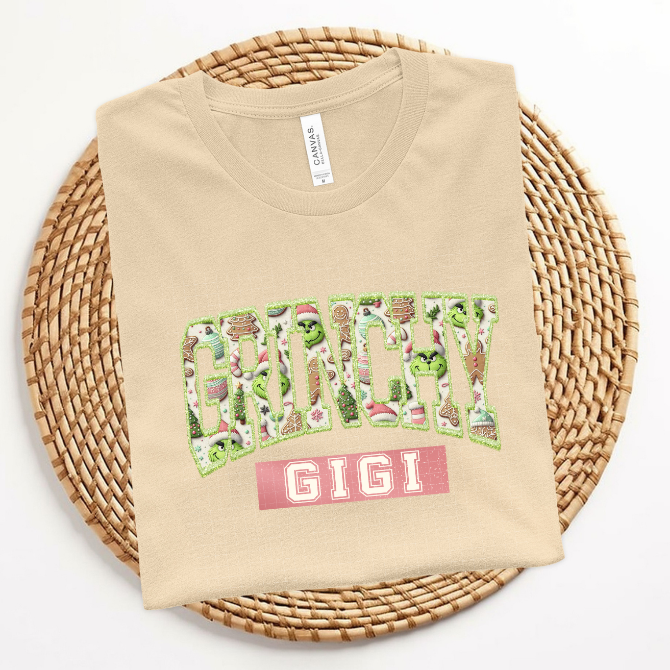 FAUX EMBROIDERY GREEN GUY GIGI - DTF TRANSFER