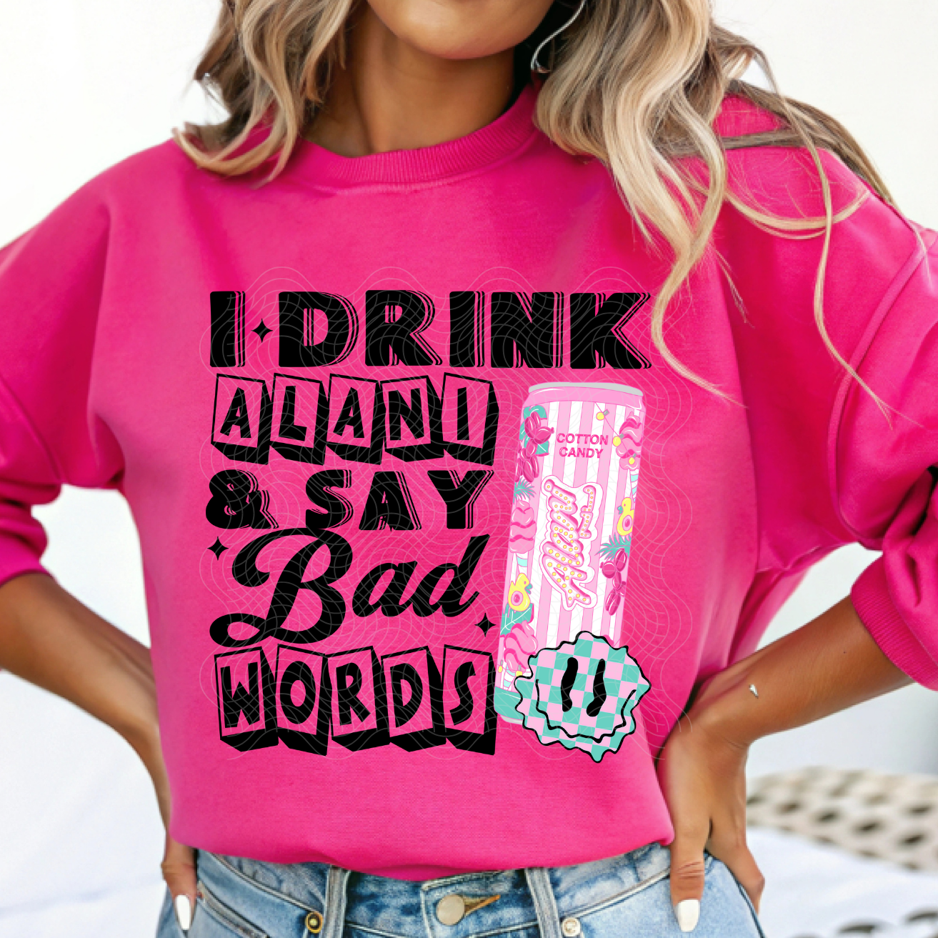 DRINK AND BAD WORDS - DTF TRANSFER
