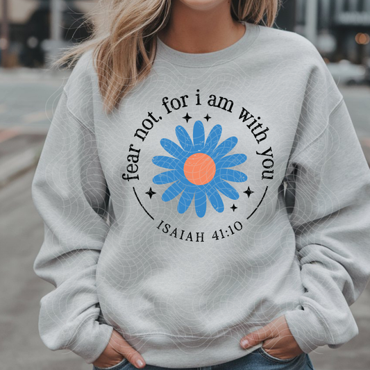 I AM WITH YOU, BLK/BLUE DISTRESSED - DTF TRANSFER