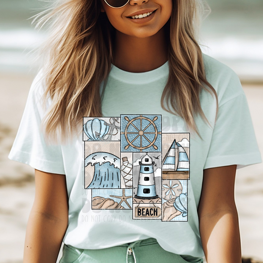 BEACH COLLAGE - DTF TRANSFER