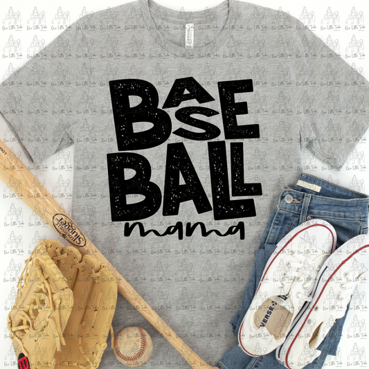 BASEBALL MAMA - BLACK - DTF TRANSFER