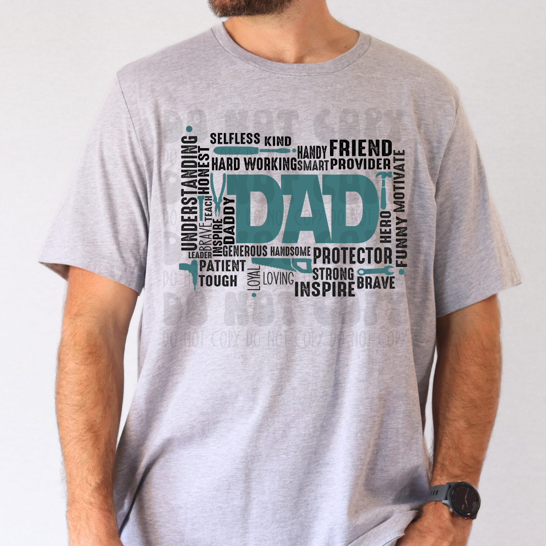 DAD MEANING BLK TEXT - DTF TRANSFER