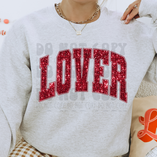 LOVER - FAUX SEQUINS - DTF TRANSFER