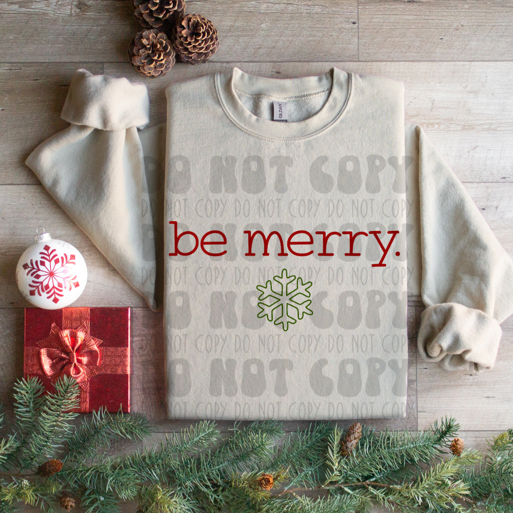 BE MERRY SIMPLE - DTF TRANSFER