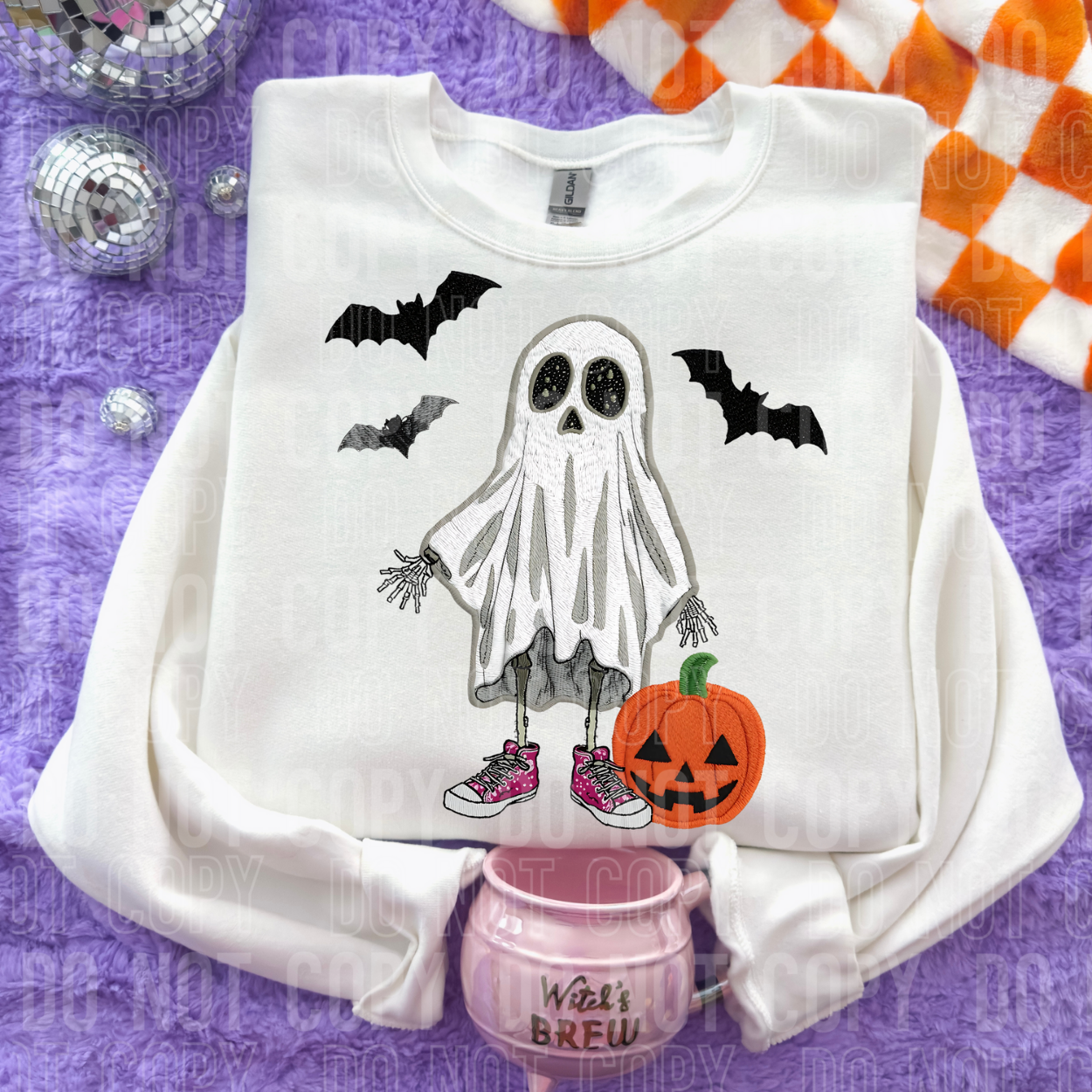 FAUX EMBROIDERY GHOSTIE - DTF TRANSFER