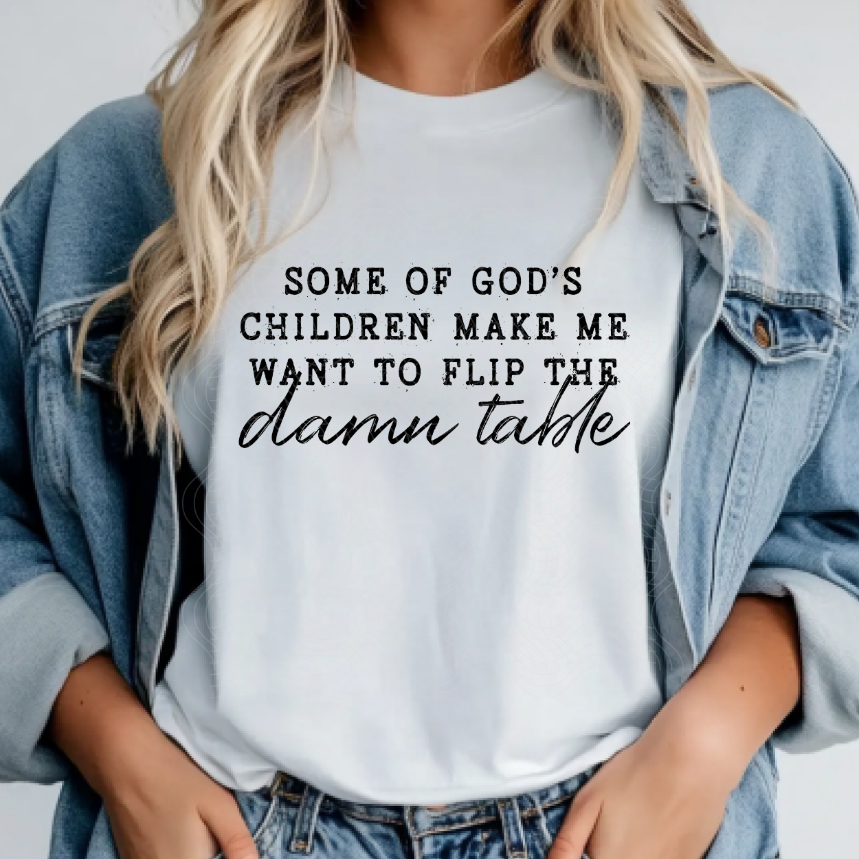 FLIP THE TABLE BLK - DTF TRANSFER