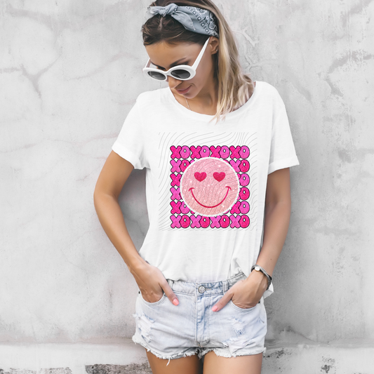 XOXO STACKED SMILEY - DTF TRANSFER