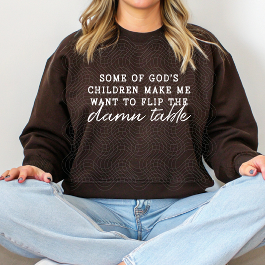 FLIP THE TABLE WHT - DTF TRANSFER