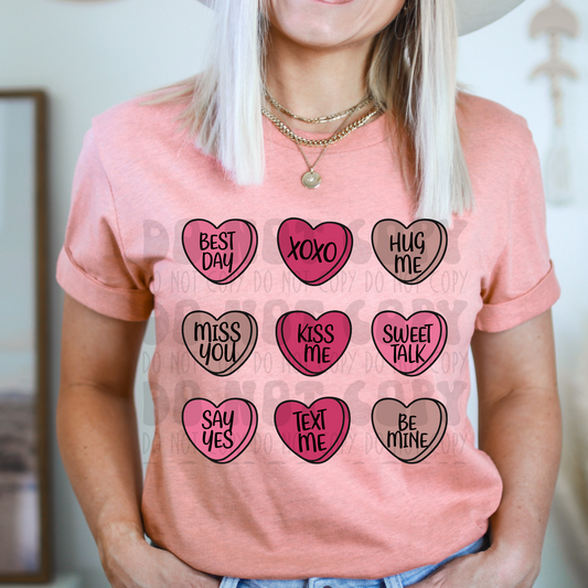 VALENTINE HEARTS - DTF TRANSFER