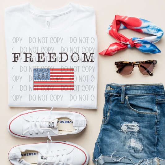 FREEDOM FLAG - DTF TRANSFER