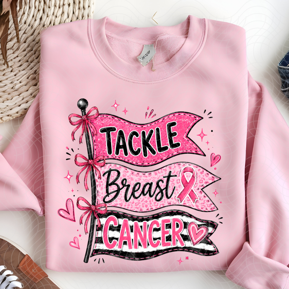 TACKLE BREAST CANCER PENDANTS - DTF TRANSFER