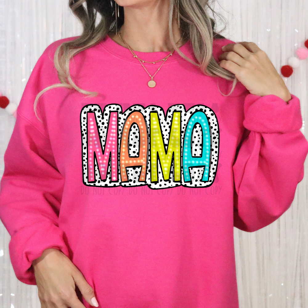 MAMA SPOTTED OUTLINE - DTF TRANSFER