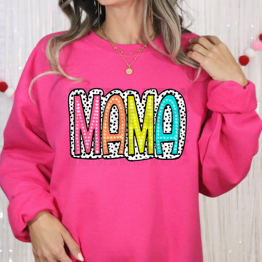 MAMA SPOTTED OUTLINE - DTF TRANSFER