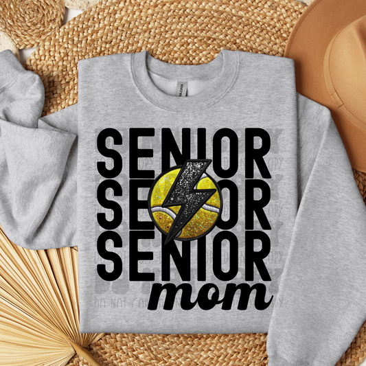 SENIOR MOM FAUX EMBROIDERY TENNIS - DTF TRANSFER